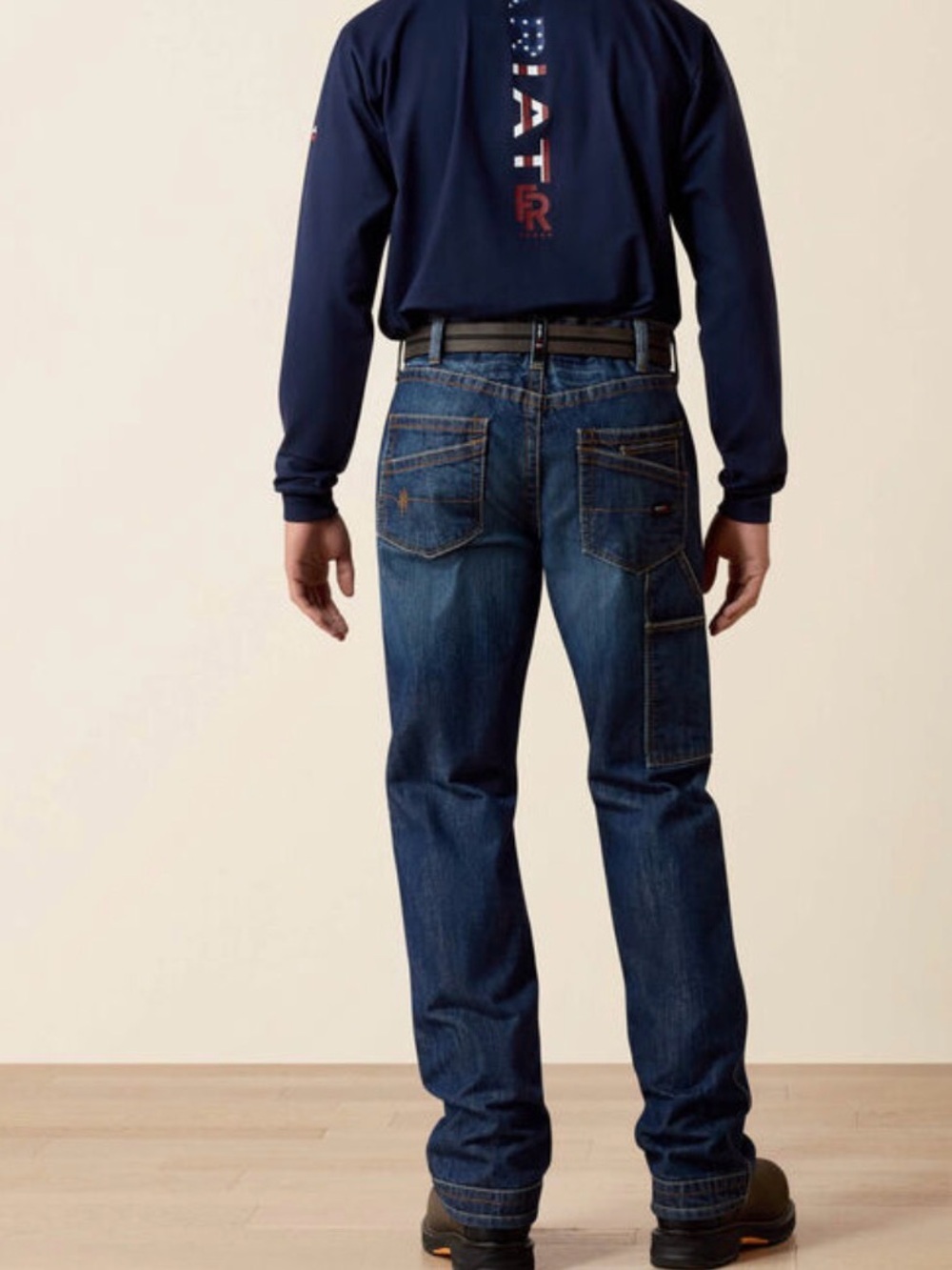 Ariat MR FR workhorse low rise boot cut jeans